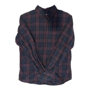 Uniqlo Flannel Checked Long-Sleeve S